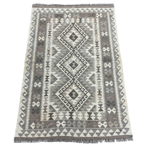 150 x 100 cm Hand-Woven Afghan Kilim Rug – Wool Flatweave