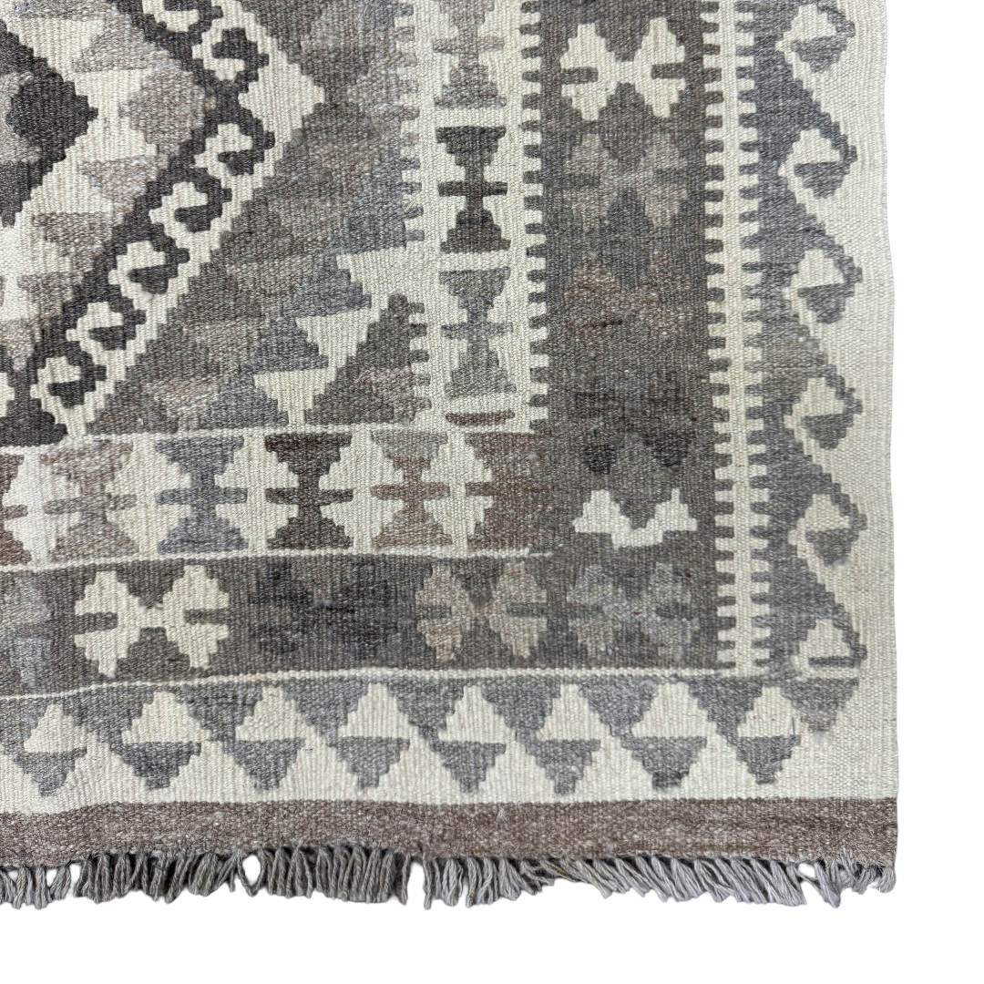 150 x 100 cm Hand-Woven Afghan Kilim Rug – Wool Flatweave