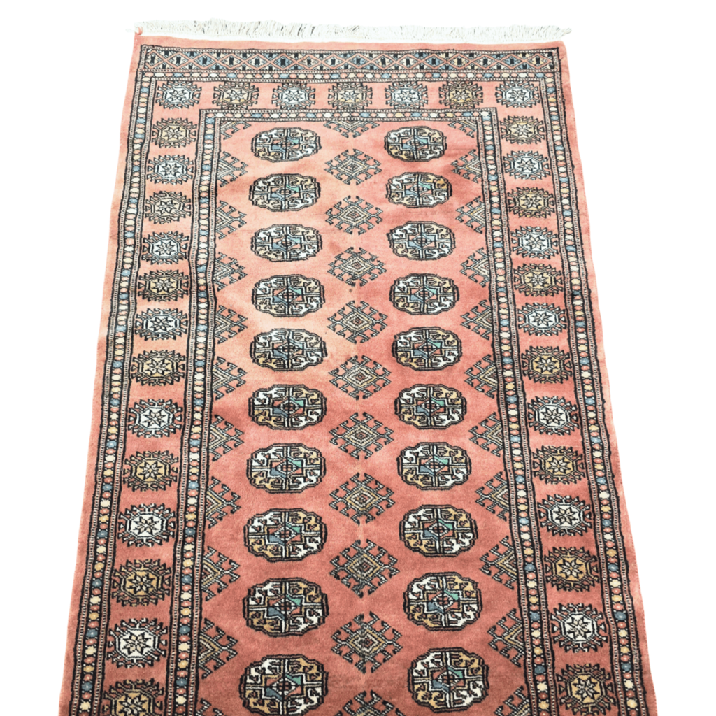 153 x 92 cm Hand Knotted Red Karachi Bokhara – Wool Rug