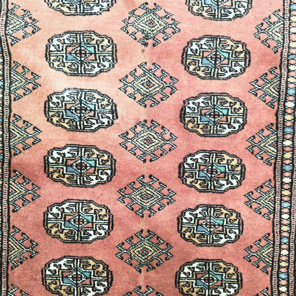 153 x 92 cm Hand Knotted Red Karachi Bokhara – Wool Rug