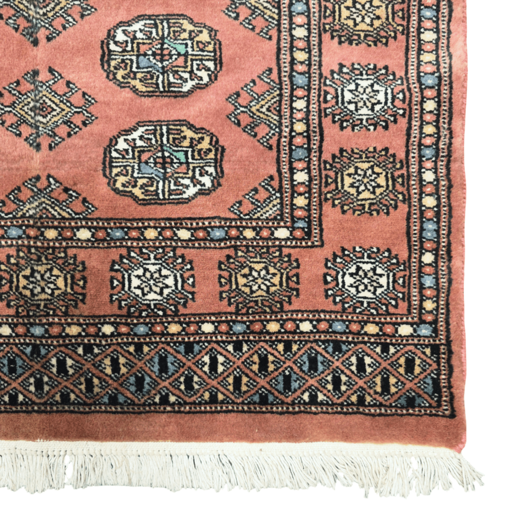 153 x 92 cm Hand Knotted Red Karachi Bokhara – Wool Rug