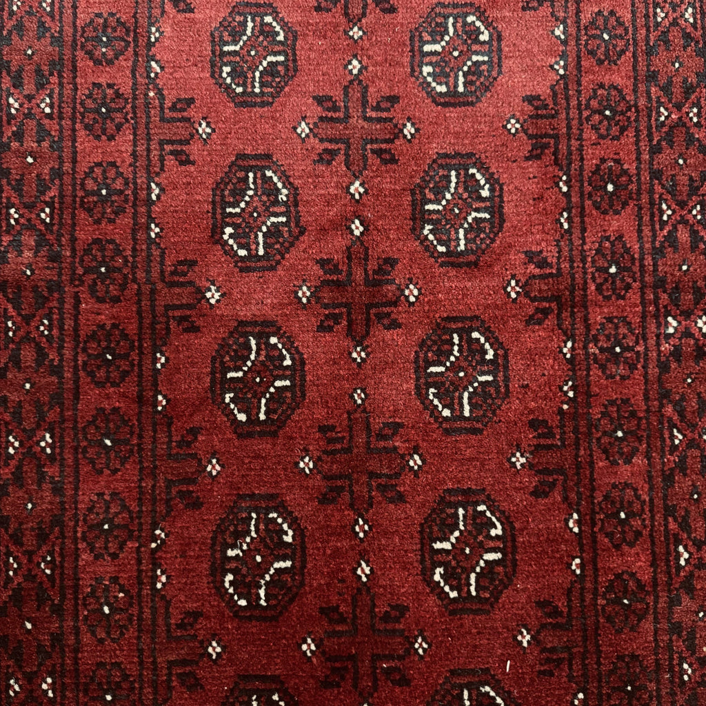 198 x 100 cm Hand-Woven Afghan Akche Rug