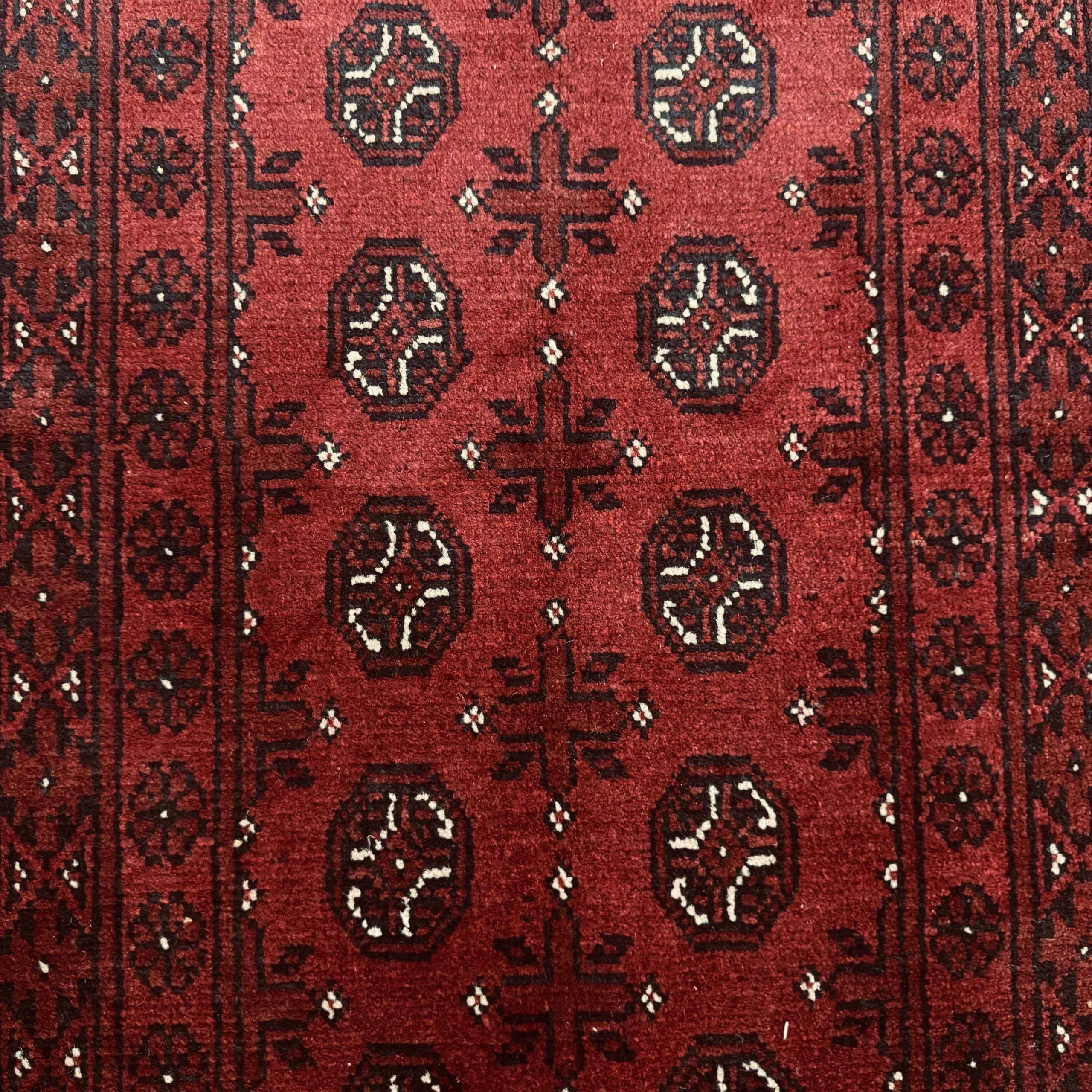 198 x 100 cm Hand-Woven Afghan Akche Rug
