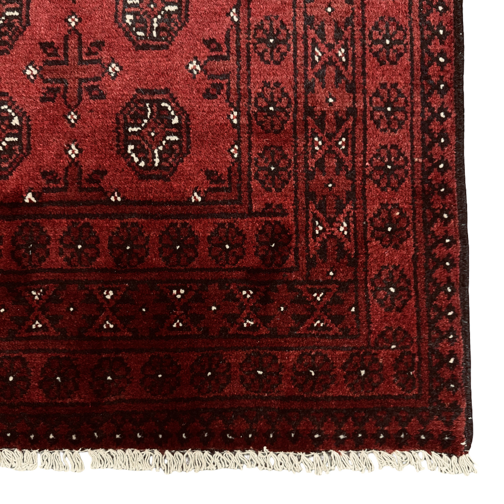 198 x 100 cm Hand-Woven Afghan Akche Rug