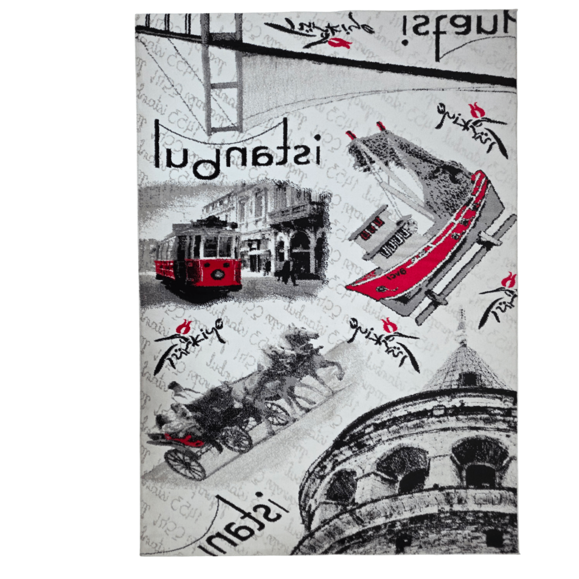 230 x 160 cm Pictorial Machine Made Rug