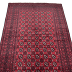 244 x 170 cm Hand-Knotted Afghan Akche Bokhara Rug