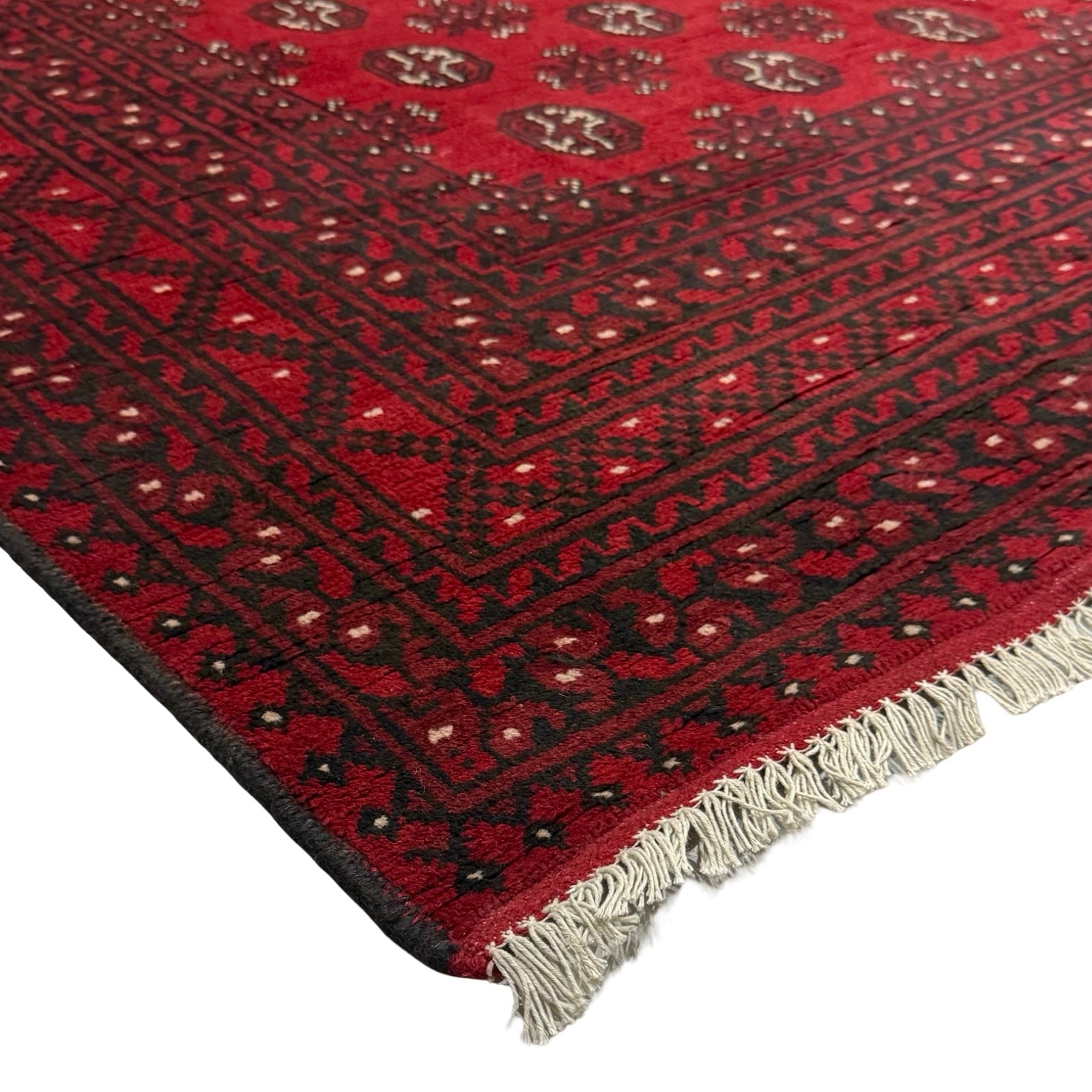 291 x 199 cm Hand-Knotted Afghan Akche Bokhara Rug