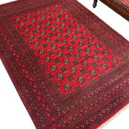 291 x 199 cm Hand-Knotted Afghan Akche Bokhara Rug