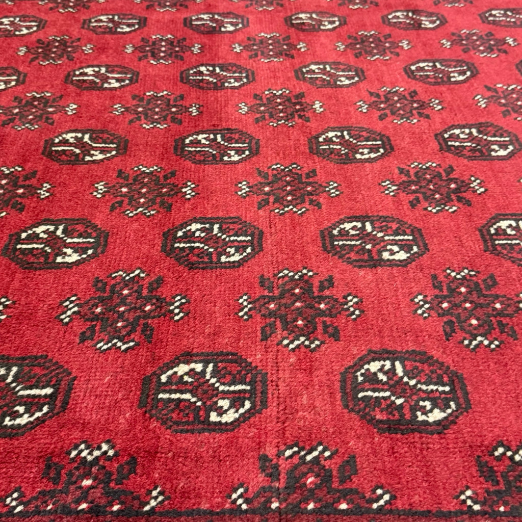 291 x 199 cm Hand-Knotted Afghan Akche Bokhara Rug