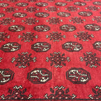 291 x 199 cm Hand-Knotted Afghan Akche Bokhara Rug