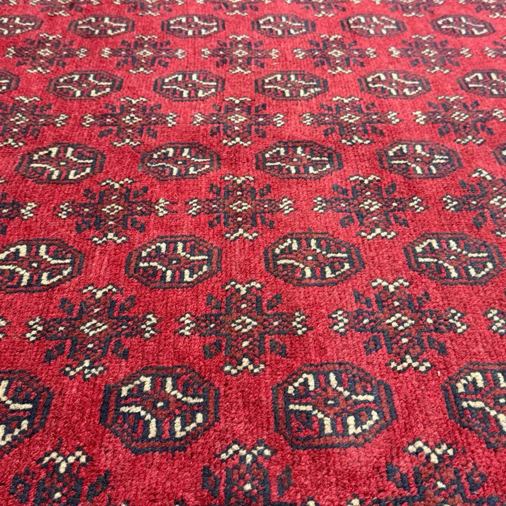 280 x 192 cm Hand-Knotted Afghan Akche Bokhara Rug