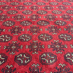280 x 192 cm Hand-Knotted Afghan Akche Bokhara Rug