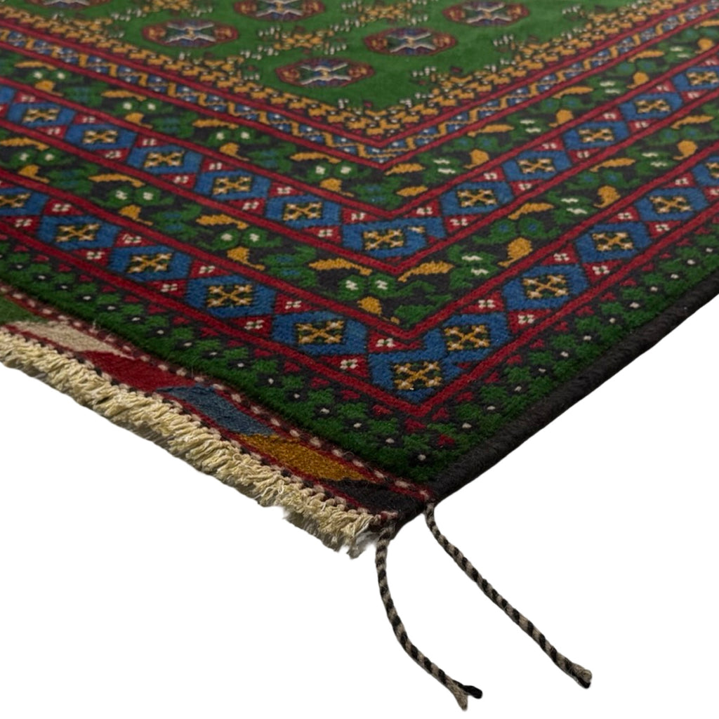 294 x 204 cm Hand-Knotted Afghan Akche Bokhara Geometric Rug