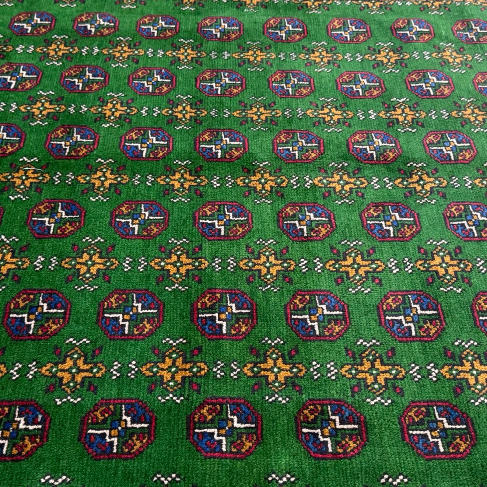 294 x 204 cm Hand-Knotted Afghan Akche Bokhara Geometric Rug
