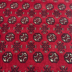 192 x 149 cm Hand-Knotted Red Bokhara Afghan Akche