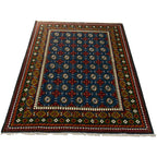 197 x 151 cm Hand-Knotted Color Afghan Akche
