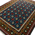 197 x 151 cm Hand-Knotted Color Afghan Akche