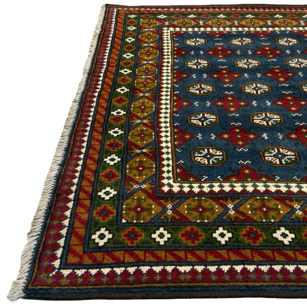 197 x 151 cm Hand-Knotted Color Afghan Akche