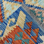 179 x 126 cm Hand-Woven Afghan Kilim Rug – Wool Flatweave