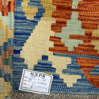 179 x 126 cm Hand-Woven Afghan Kilim Rug – Wool Flatweave