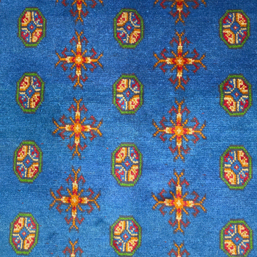 205 x 153 cm Hand-Woven Color Afghan Akche Wool Rug