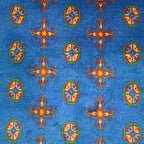 205 x 153 cm Hand-Woven Color Afghan Akche Wool Rug
