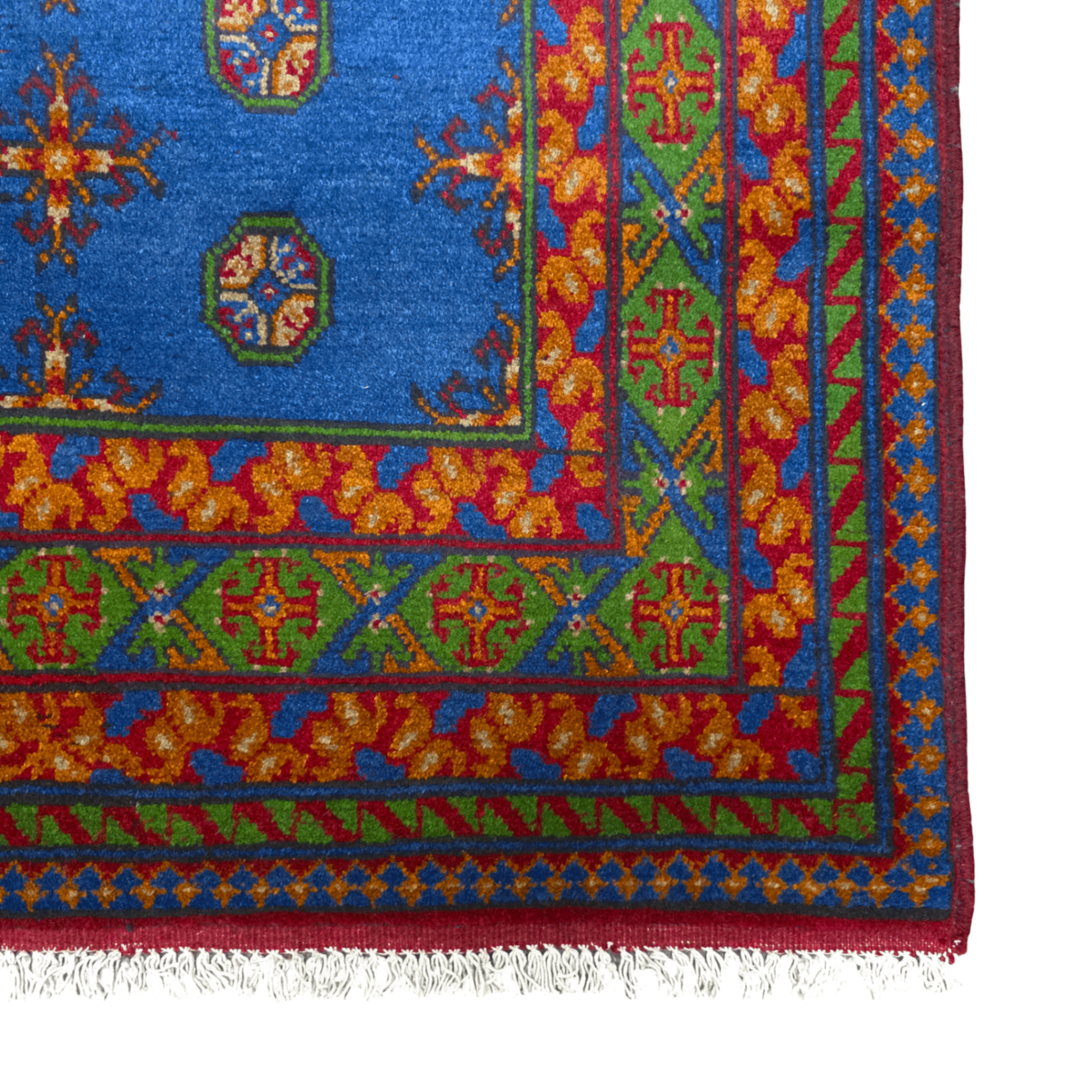 205 x 153 cm Hand-Woven Color Afghan Akche Wool Rug
