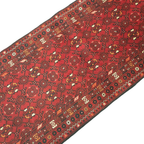 283 x 75 cm Hand Knotted Afghan Turkmen Wool Runner Rug