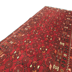 283 x 75 cm Hand Knotted Afghan Turkmen Wool Runner Rug