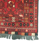 283 x 75 cm Hand Knotted Afghan Turkmen Wool Runner Rug