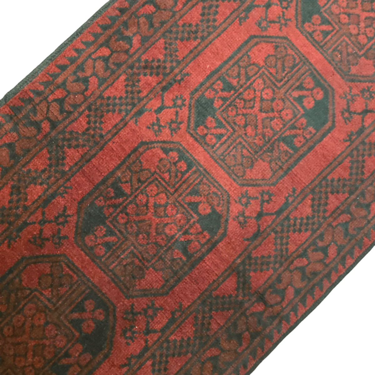 285 x 73 cm Red Afghan Akche Runner Rug