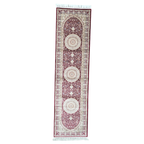 300 x 80 cm Persian Design Machine Made Runner Rug in Deep Red