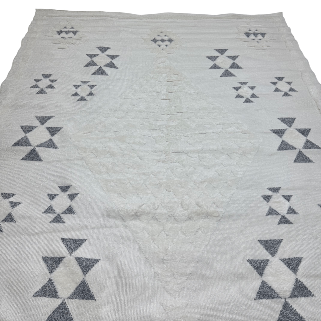 Modern grey Turkish rug detail