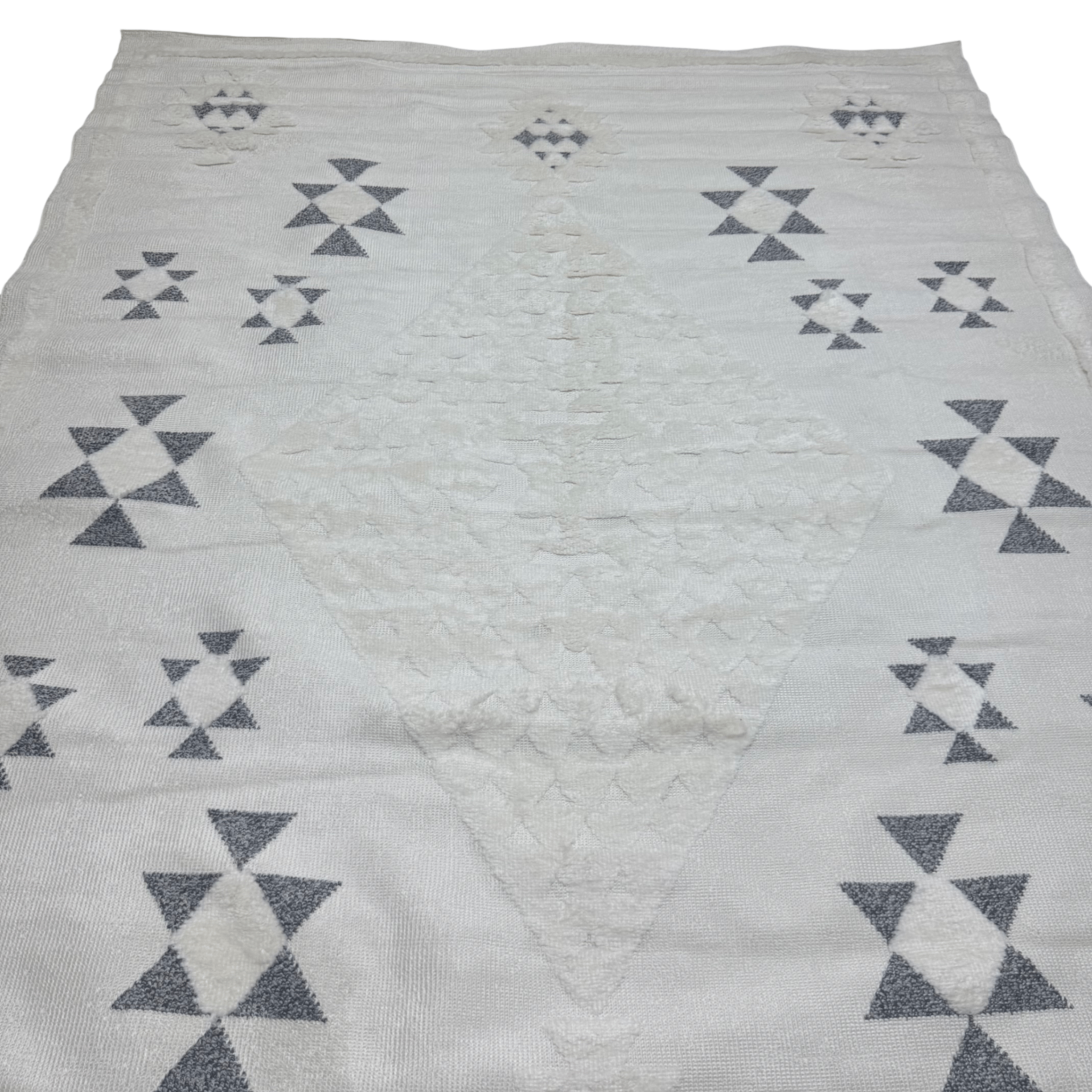 Modern grey Turkish rug detail
