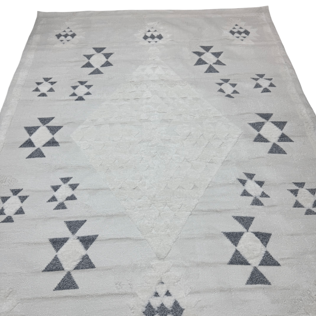 Modern grey Turkish rug detail