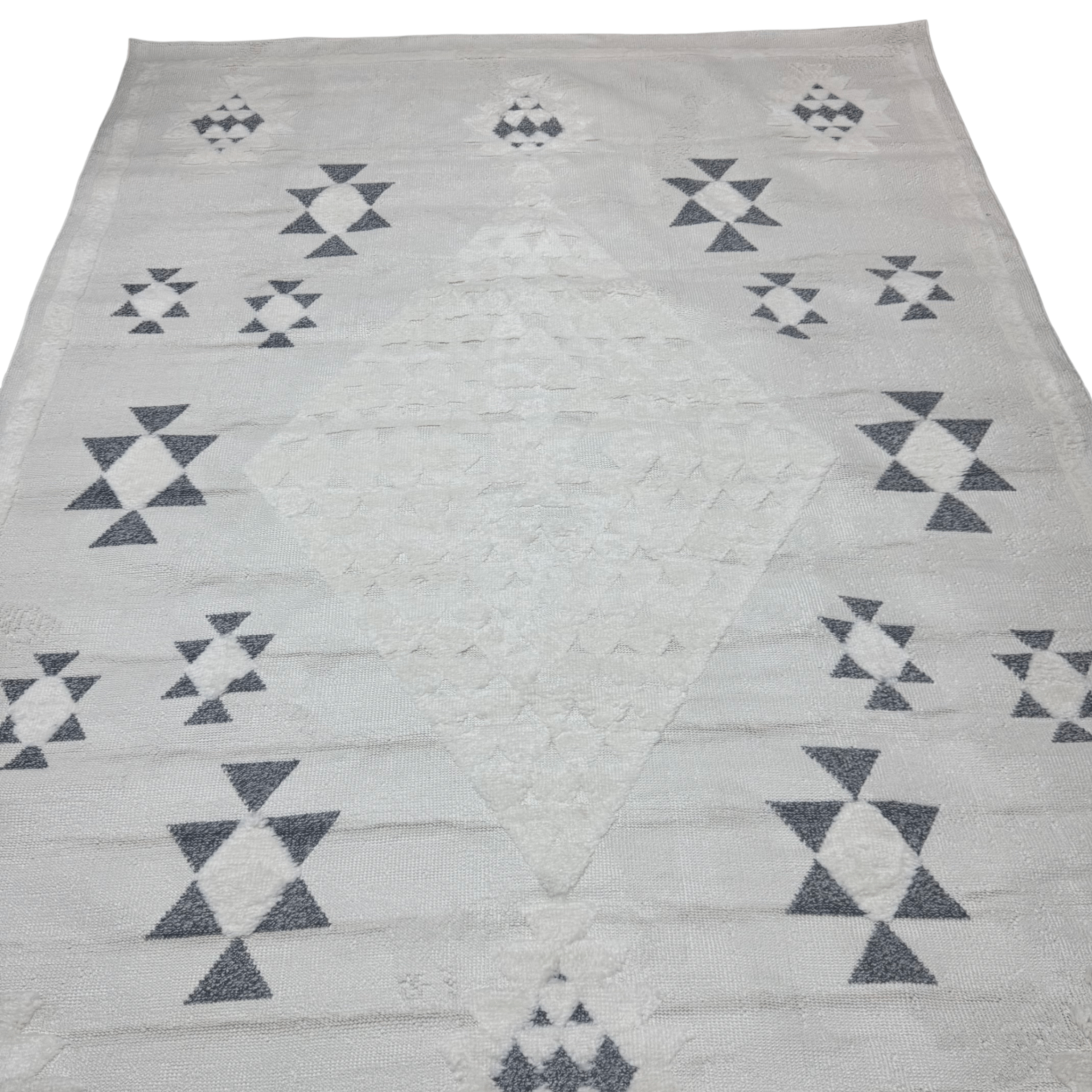 Modern grey Turkish rug detail