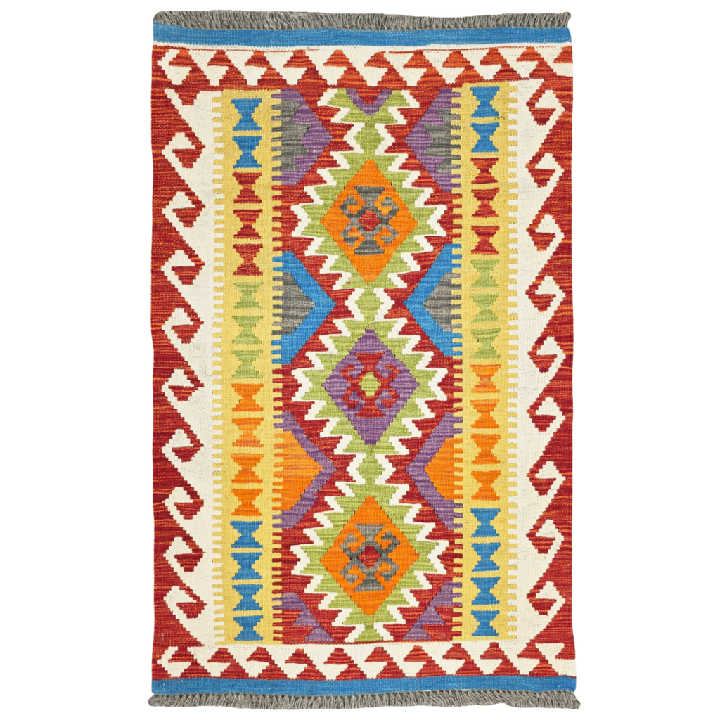 125 x 84 cm Hand Woven Afghan Kilim Rug