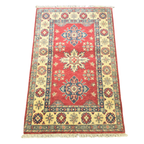 127 x 82 cm Hand Knotted Afghan Kazak Rug