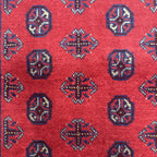 195 x 105 cm Hand-Knotted Afghan Bokhara Akche Rug