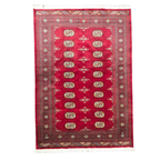 202 x 140 cm Hand Knotted Red Karachi Bokhara – Wool Rug