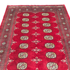 202 x 140 cm Hand Knotted Red Karachi Bokhara – Wool Rug