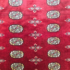 202 x 140 cm Hand Knotted Red Karachi Bokhara – Wool Rug