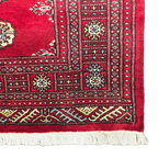 202 x 140 cm Hand Knotted Red Karachi Bokhara – Wool Rug