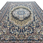 230 x 160 cm Persian Qum Silk Gonbad Dome Machine-Made Rug