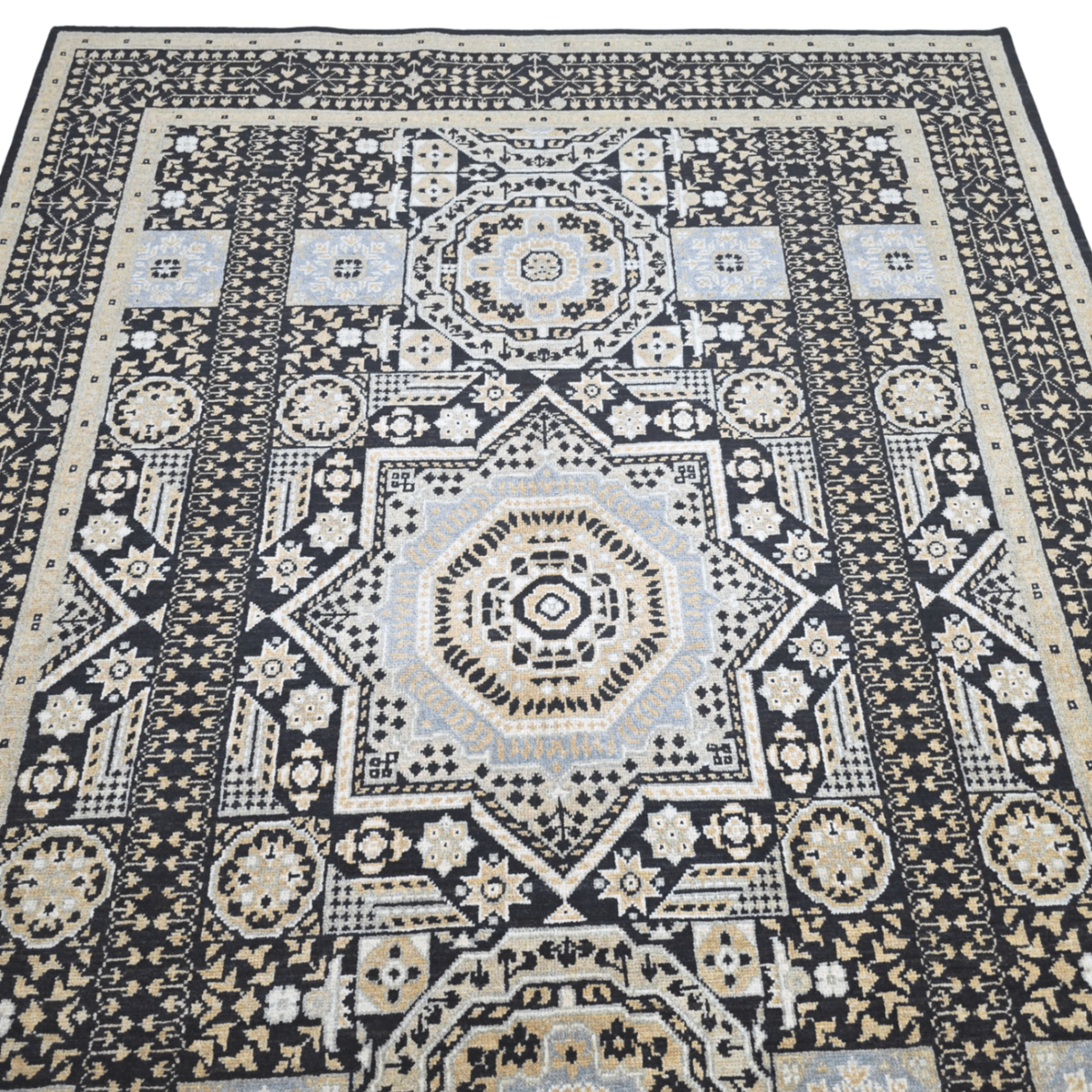 240 x 175 cm Hand-Knotted Chobi Mamluk Wool Rug