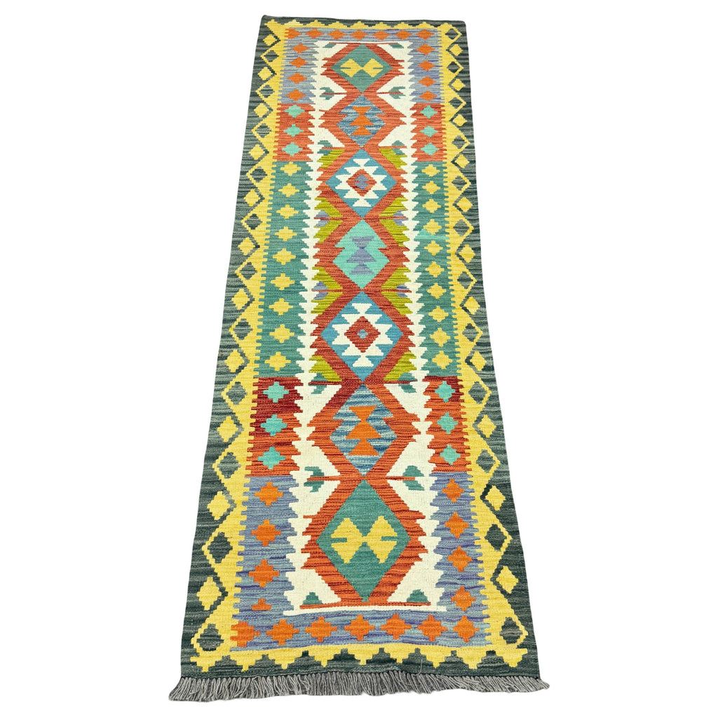 248 x 80 cm Hand-Woven Afghan Kilim Runner