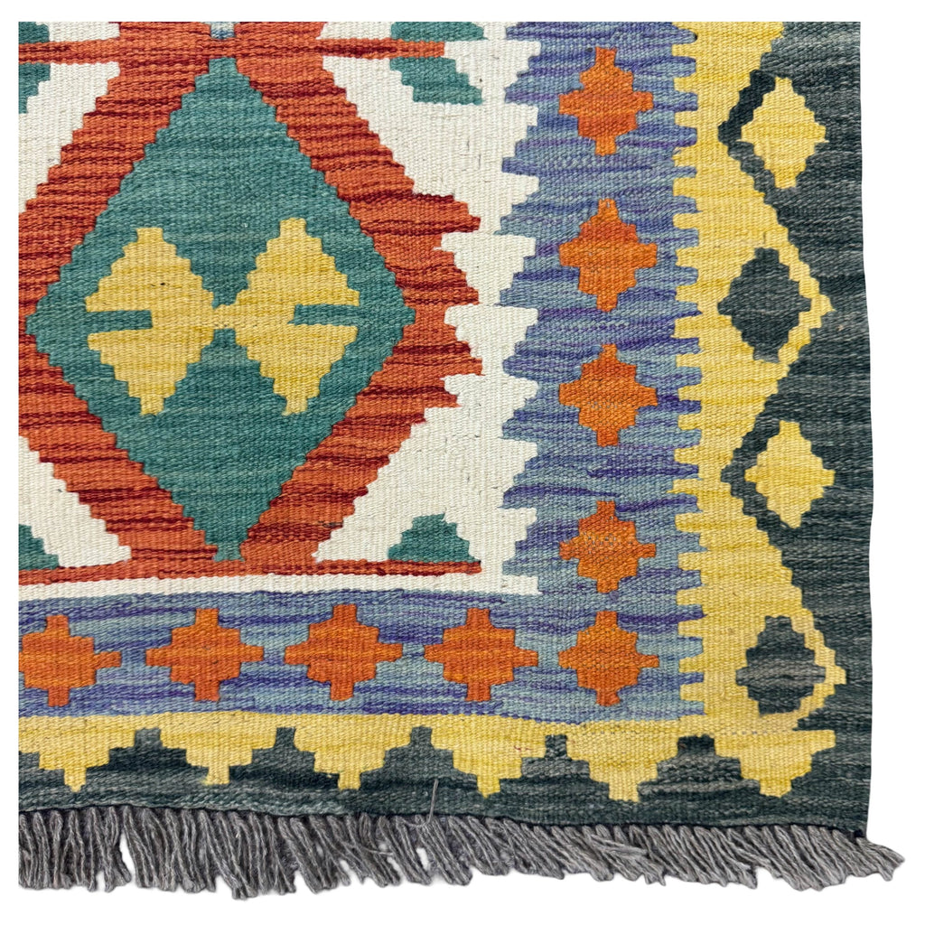 248 x 80 cm Hand-Woven Afghan Kilim Runner