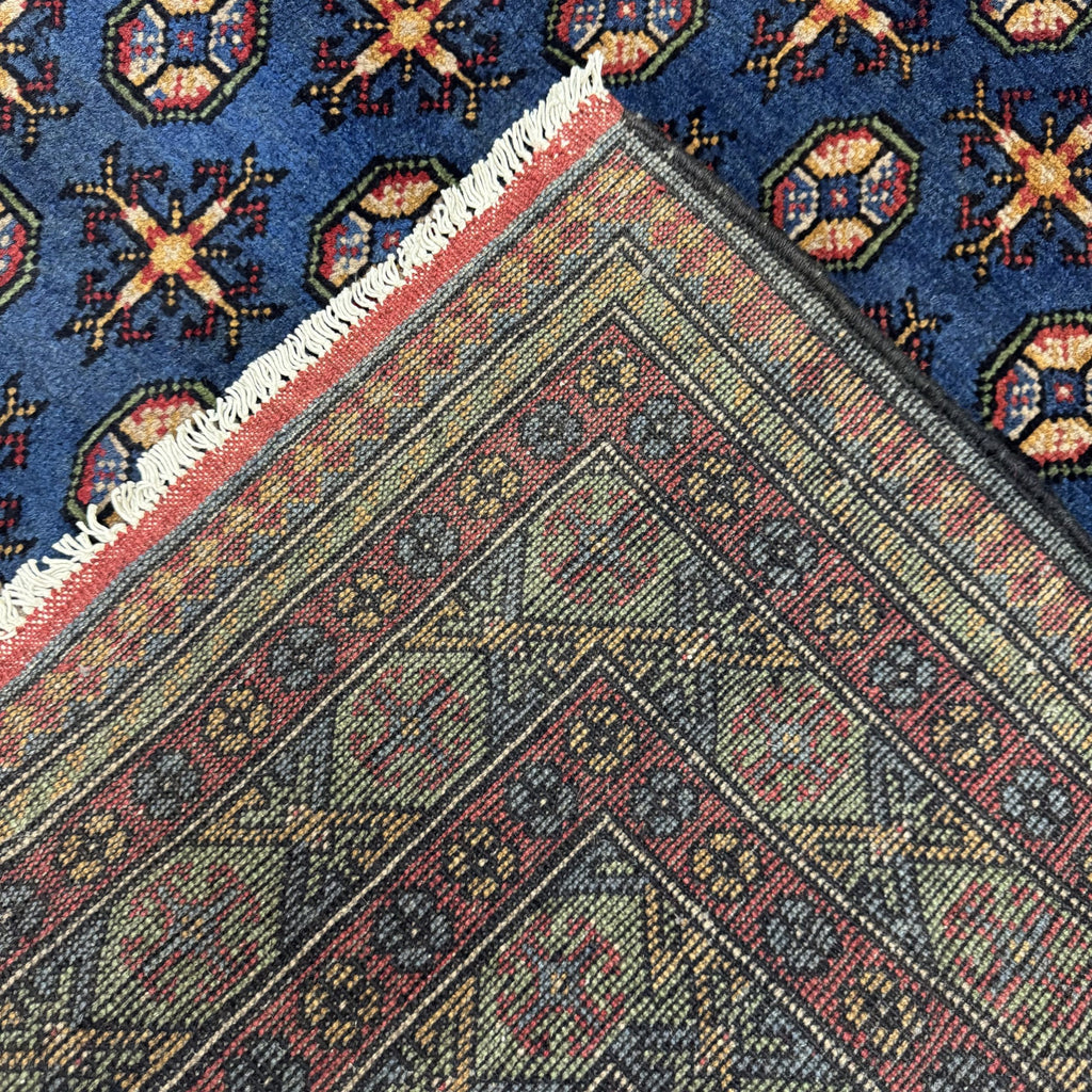 253 x 166 cm Hand-Knotted Afghan Akche Bokhara Rug
