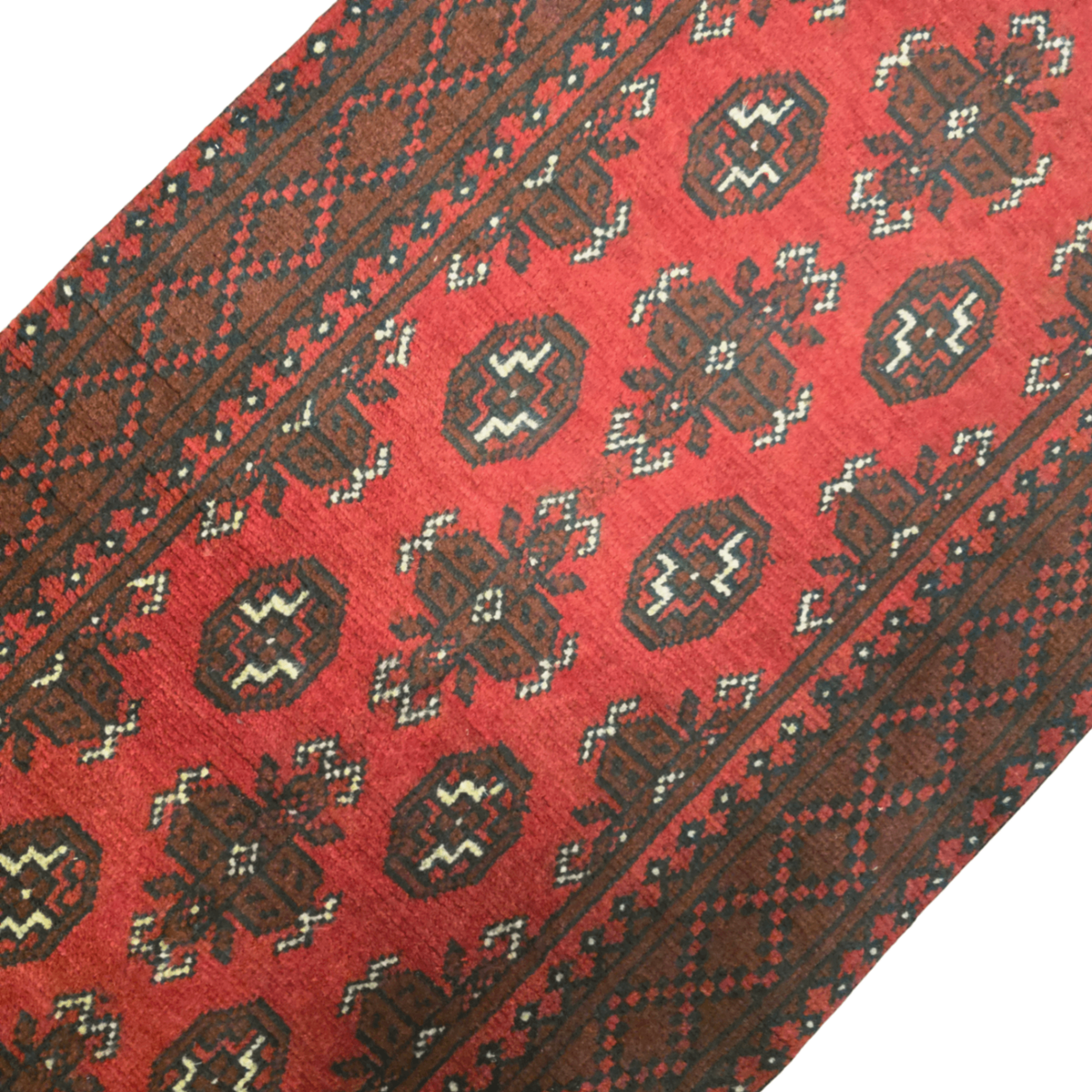 281 x 74 cm Red Afghan Bokhara Runner Rug