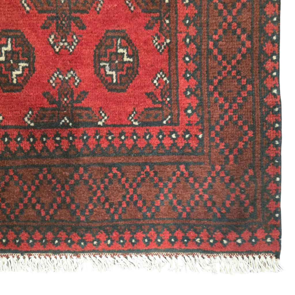 281 x 74 cm Red Afghan Bokhara Runner Rug